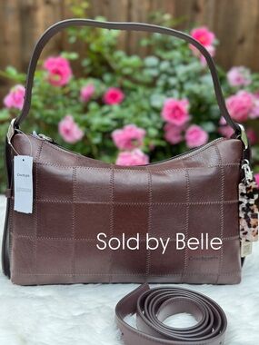 NWT Coachtopia Alter Ego Slouchy Shoulder Checkerboard Maple Medium Bag
